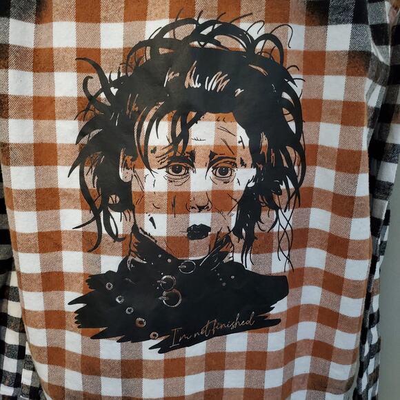 Edward Scissorhands Custom Flannel Shirt - XL - Picture 2 of 7